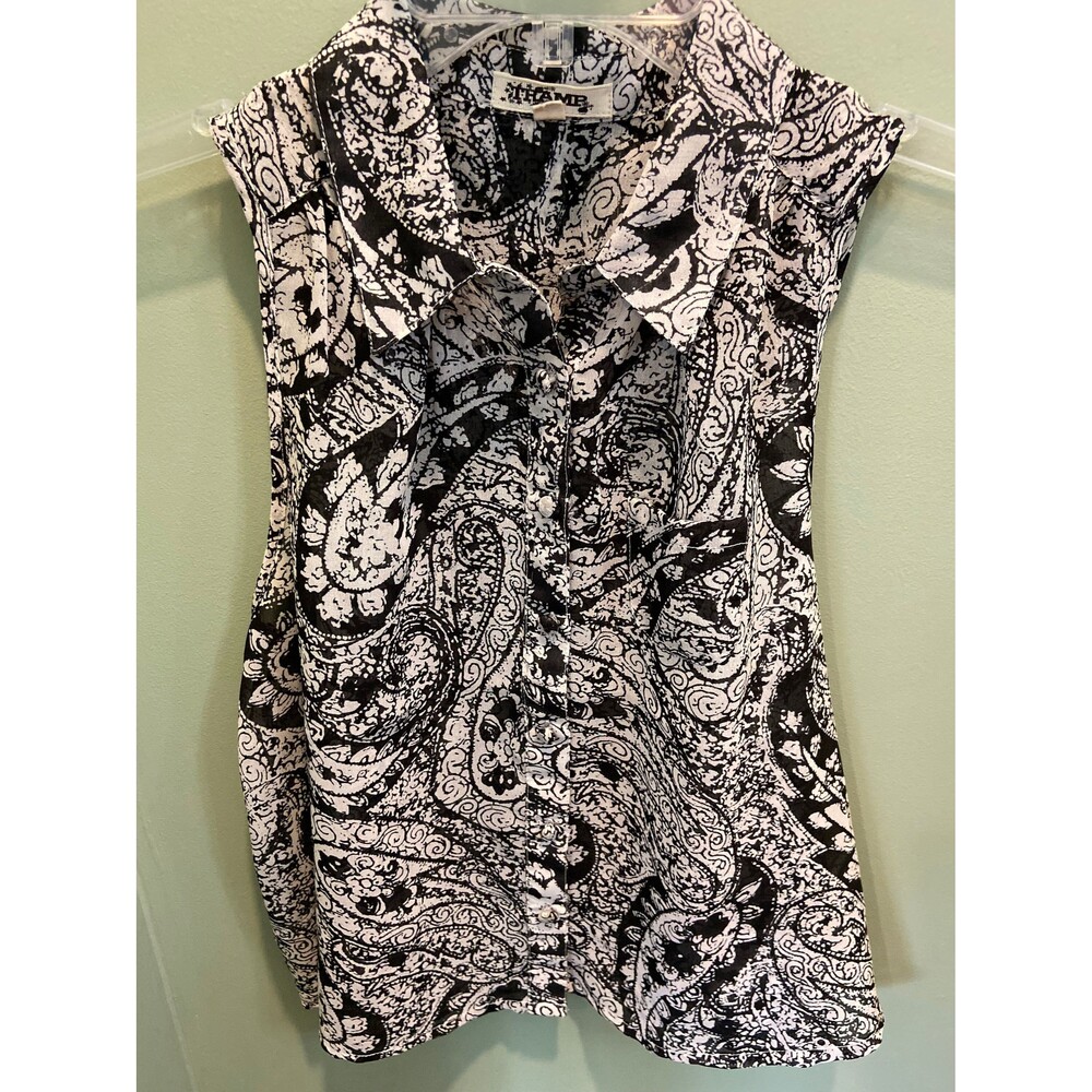 Tramp sleeveless sheer blouse size S